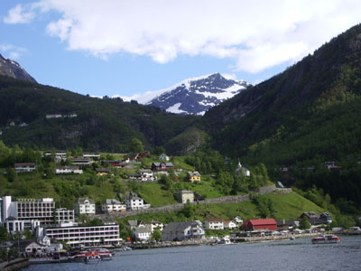 Norway fjords mountains buildings