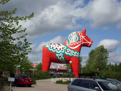 Giant Dala Horse in Sweden