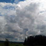 Billowing White Clouds in Norway