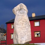Stone Statue in Honningsvag Norway