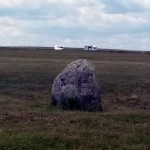 A round stone at stonehenge.